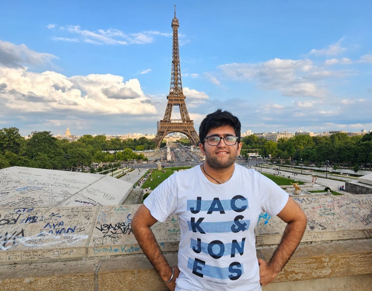 Honi at the Eiffel Tower, Paris